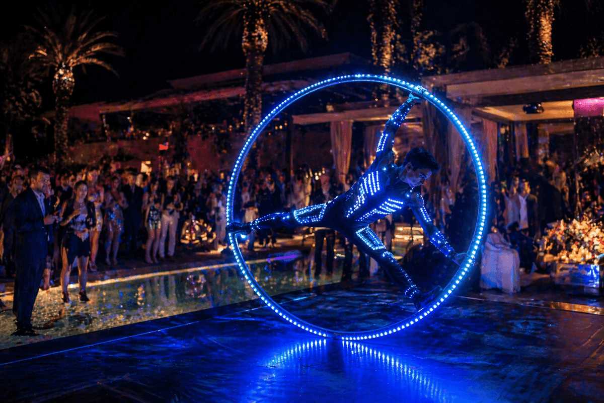 LED CYR WHEEL — Circus performer, Performance Lab Ibiza
