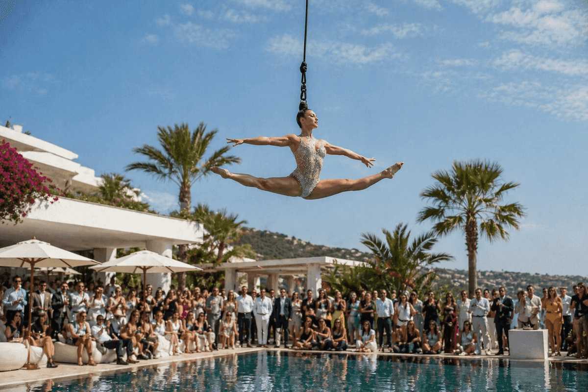 HAIR HANGIN ACROBAT — Dancers performer, Performance Lab Ibiza